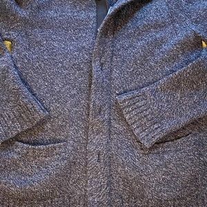 DKNY Cardigan Sweater | Size M | Double Zippers | Button Up | 100% Merino Wool
